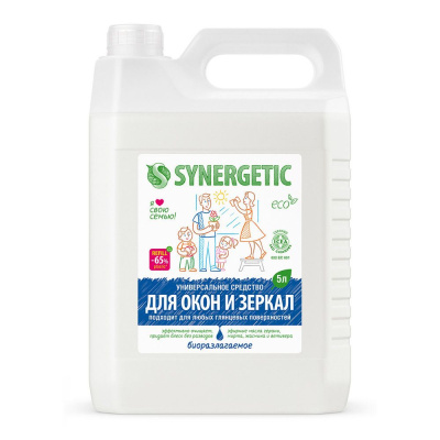 Synergetic средство для мытья стекол зеркал и бытовой техники 5 л 