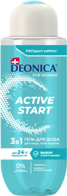 Deonica  гель для душа active start 400 мл 