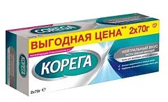 Корега нейтральный вкус крем для фиксации 2*70 гр