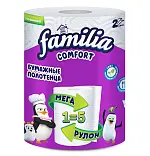 Familia Comfort бумажные полотенца jumbo белые двухслойные