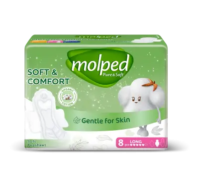 Molped ультратонкие прокладки pure soft с крылышками супер 8 шт 