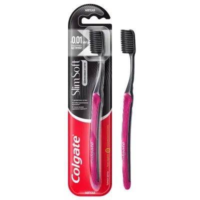 Colgate зубная щетка шелковые нити с древесным углем для здоровья десен мягкая 