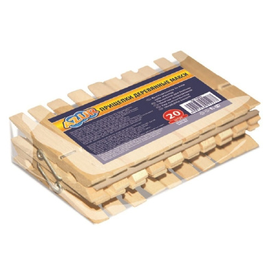 Azur прищепки деревянные макси 20 шт 