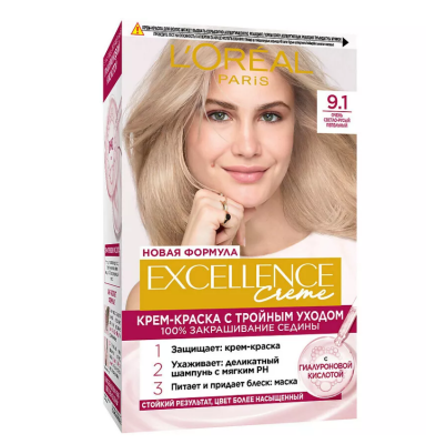 L'oreal Excellence 9.1 очень светло русый пепельный 