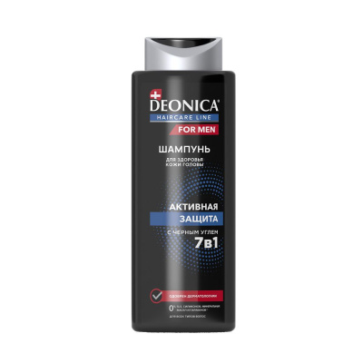 Deonica for men шампунь для волос активная защита 380 мл 