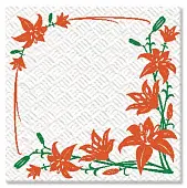 Семья и Комфорт салфетки лилия 100 24х24см 48 шт в кор