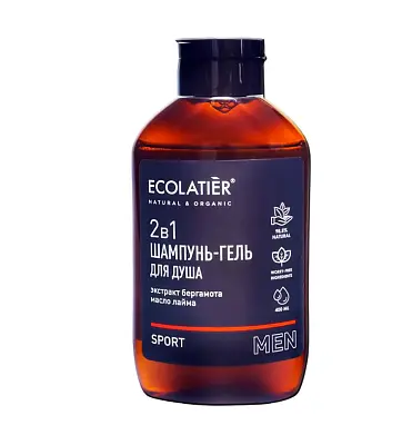 Ecolatier мужской шампунь и гель для душа 2 в 1 sport 400 мл