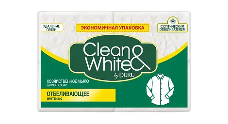 Duru cleanwhite мыло хозяйственное отбеливающее 4*120 г