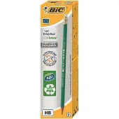 BIC Карандаш Эволюшн, пластиковый, с ластиком (кор. 12шт)