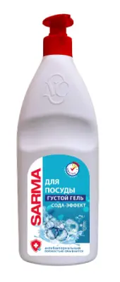 Сарма гель для мытья посуды с дозатором сода эффект 900 мл 