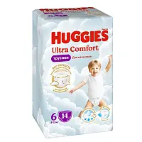 Huggies ultra comfort 6 15-25 кг трусики подгузники 14 шт для мальчиков