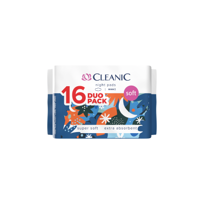 Cleanic soft прокладки гигиенические ночь 4* 16 шт 