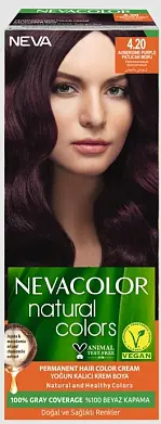 Nevacolor Natural Colors стойкая крем краска для волос 4.20 баклажановый фиолетовый