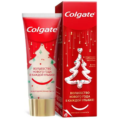 Colgate зубная паста новогодняя c праздничными освежающими кристаллами 95 г