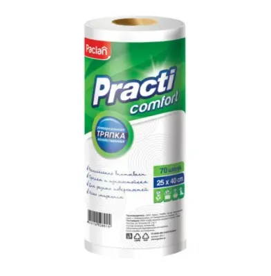 Paclan тряпка универсальная Comfort 25х35см 70шт 