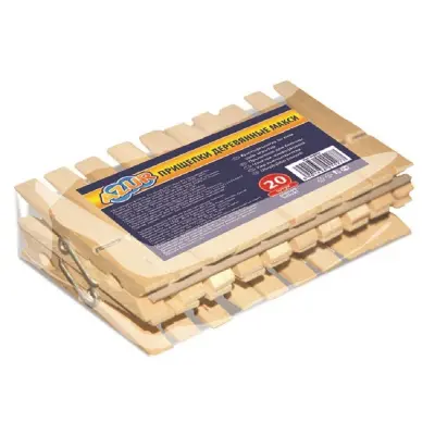 Azur прищепки деревянные макси 20 шт 