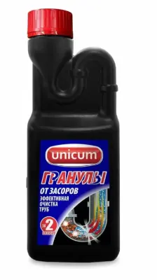 Unicum cредство для удаления засоров гранулированное 600г 