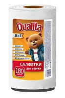 Qualita салфетки вискозные в рулоне 180 шт