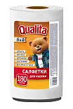 Qualita салфетки вискозные в рулоне 180 шт