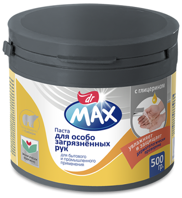 Паста с глицерином для особо загрязненных рук Dr MAX 500г 