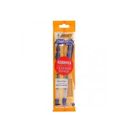 Bic ручка джелосити стик 0.5 мм пак 2 шт 