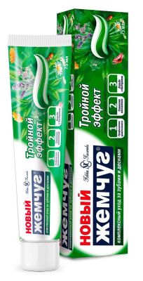 Новый Жемчуг зубная паста тройной эффект 75 мл 