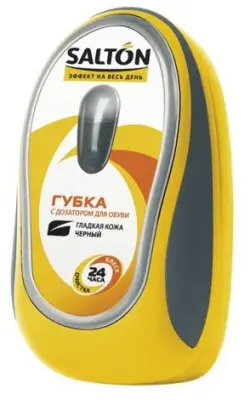 Губка для гладкой кожи SALTON с дозатором ЧЕРНАЯ 