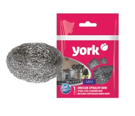 York губка спираль из нержавеющей стали Мини 1шт