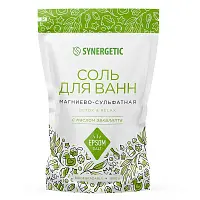 Synergetic соль для ванн магниево сульфатная с маслом эвкалипта 1 кг