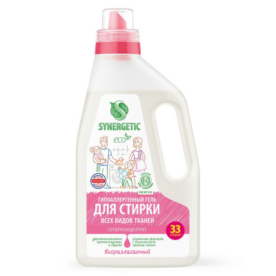 Synergetic универсальный гель для стирки 1 л 33 стирки 