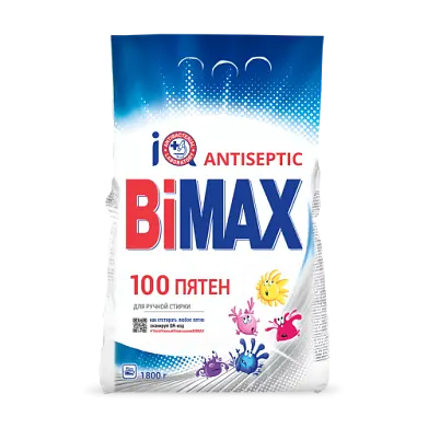 BiMax 100 пятен ручная стирка гранула 1800 г