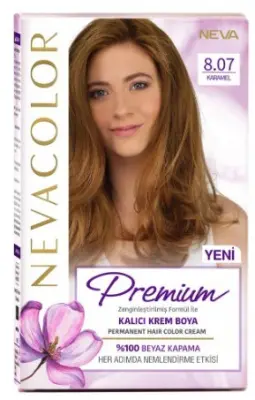Nevacolor Е стойкая крем краска для волос 8.07 карамель 