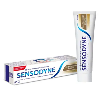 Sensodyne зубная паста комплексная защита освежающий мятный вкус 50 мл 