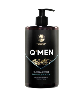 Q’men шампунь чистота и свежесть мужской, 640 мл 