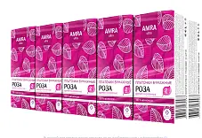 Amra платочки бумажные двухслойные белые с ароматом розы 1 уп по 10 шт