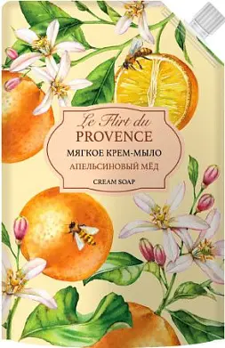 Le Flirt Du Provence мягкое крем мыло апельсиновый мед 500 мл