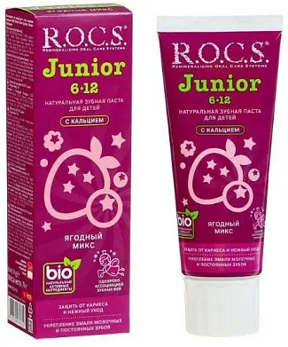 ROCS зубная паста для детей 6-12 лет ягодный микс 74г