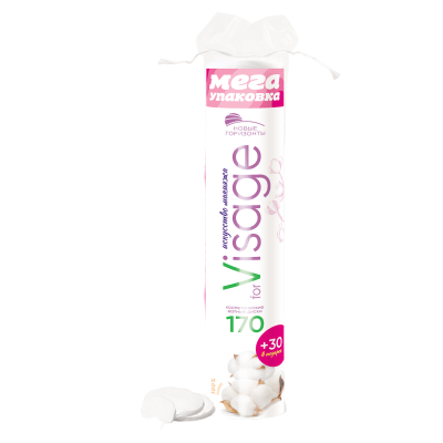 Новые горизонты ватные диски for Visage 170+30 шт 