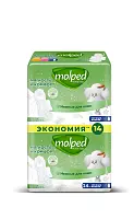 Molped ультратонкие прокладки pure soft duo с крылышками ночные 14 шт