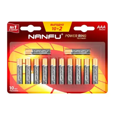 Nanfu Батарейка щелочная (10+2шт.) 