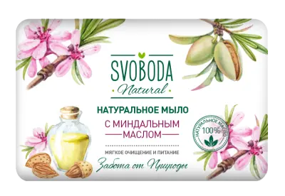 Svoboda туалетное мыло с миндальным маслом 90 г 