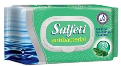 Salfeti №120 влажные салфетки антибактериальные с клапаном 