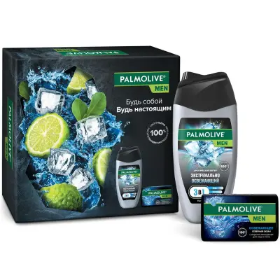 Palmolive пн men арктический ветер и северный океан гель для душа 250 мл+туалетное мыло 90 гр 
