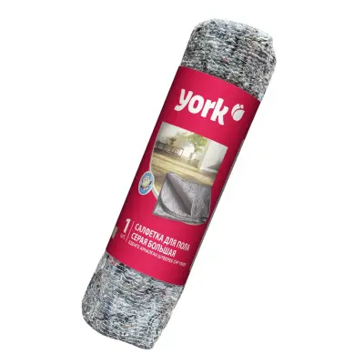 York салфетка для пола хлопковая серая в рулоне 260г/м2 60х75 см 