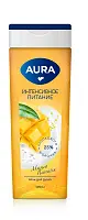 Aura гель для душа манго и папайя флакон флиптоп 390 мл