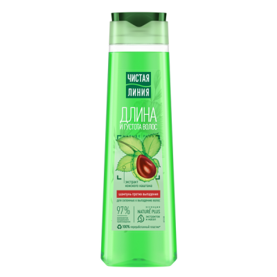 Чистая Линия шампунь против выпадения волос конский каштан 400 мл 