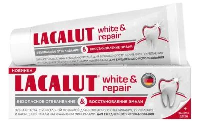 Lacalut зубная паста для осветления эмали White и 75мл 