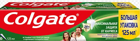 Colgate зубная паста максимальная защита от кариеса двойная мята 125 мл