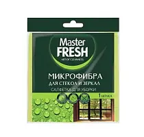 Master FRESH микрофибра салфетка для стекол и зеркал 1 шт 30*30 см