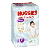Huggies ultra comfort 5 12-17 кг трусики подгузники 15 шт для мальчиков